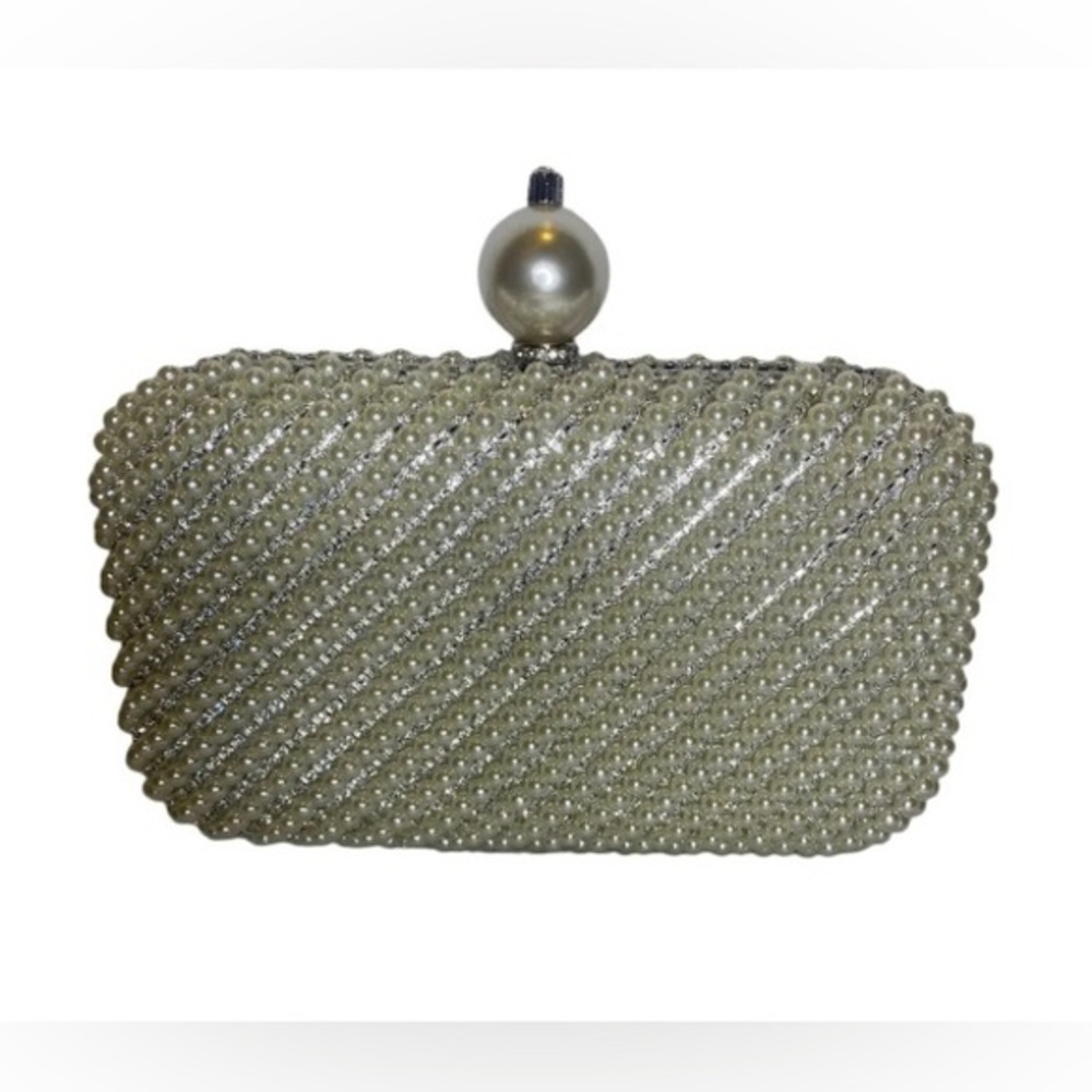 Rhinestone Pearl Statement Clutch